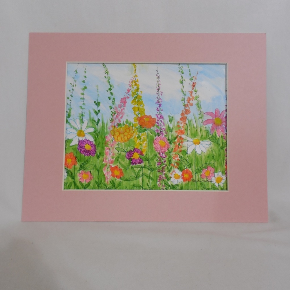 Summer Meadow Watercolor Original Painting